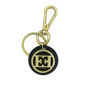 Escada Logo Leather Key Fob